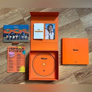 BTS Butter Album (Peaches Version) w/ V Photocard and Jungkook Message Card
